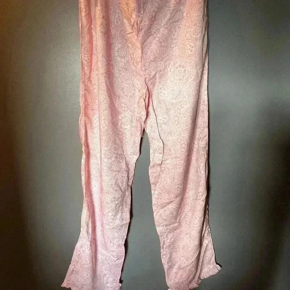 Women's Sleepwear Size M NWT Pink & White Lightweight Tank Top and Flowy Pants - Picture 4 of 8